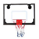 HAOYYE Wall Mount Clear Basketball Backboard Set with Mini Basketball and Pump, Indoor Outdoor Shatterproof Backboard with Sturdy Mounting Brackets, Space-Saving Design for Office Bedroom Dorm Game Room, Fits Ball Diameter up to 5 Inches